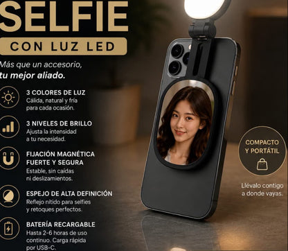 ✨ Luz LED con Espejo Integrado